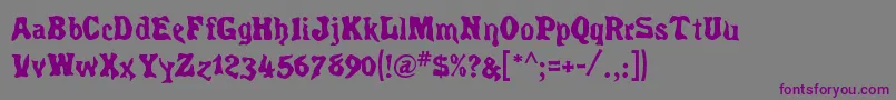 SpiritsRegular Font – Purple Fonts on Gray Background