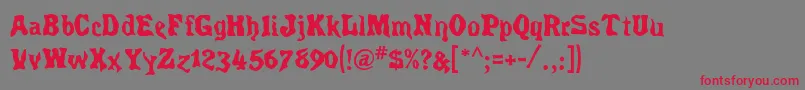 SpiritsRegular Font – Red Fonts on Gray Background
