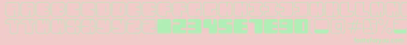 AarLight Font – Green Fonts on Pink Background