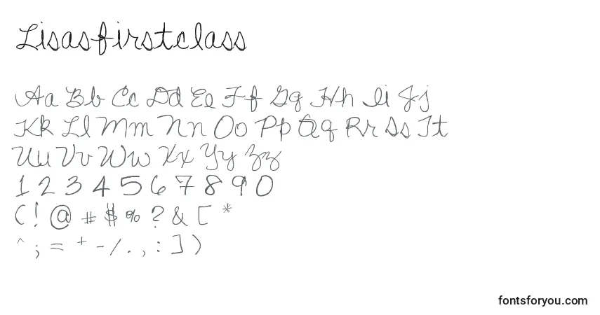 Schriftart Lisasfirstclass – Alphabet, Zahlen, spezielle Symbole