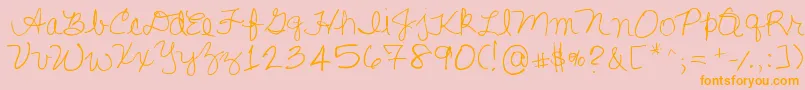 More about Lisasfirstclass Font Lisasfirstclass Font – Orange Fonts on Pink Background