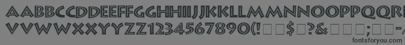 GreekDinerInlineTt Font – Black Fonts on Gray Background