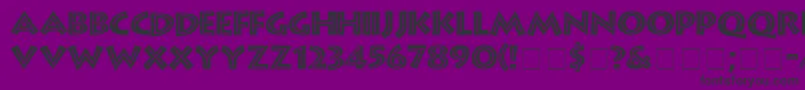 Шрифт GreekDinerInlineTt – чёрные шрифты на фиолетовом фоне