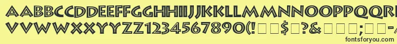 GreekDinerInlineTt Font – Black Fonts on Yellow Background