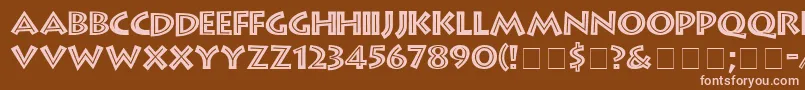 GreekDinerInlineTt Font – Pink Fonts on Brown Background
