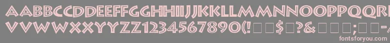 GreekDinerInlineTt-Schriftart – Rosa Schriften auf grauem Hintergrund