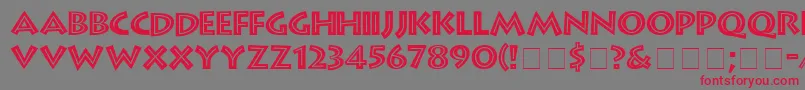 GreekDinerInlineTt Font – Red Fonts on Gray Background