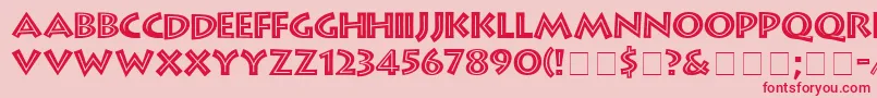 GreekDinerInlineTt Font – Red Fonts on Pink Background