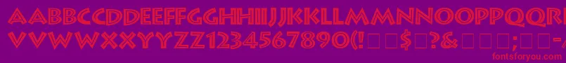 GreekDinerInlineTt Font – Red Fonts on Purple Background