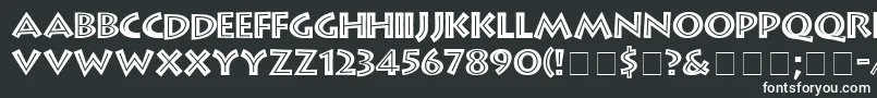 Шрифт GreekDinerInlineTt – белые шрифты на чёрном фоне