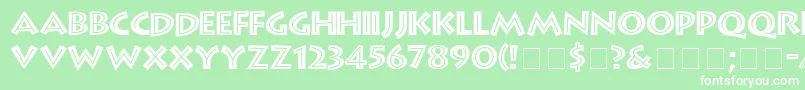 GreekDinerInlineTt Font – White Fonts on Green Background