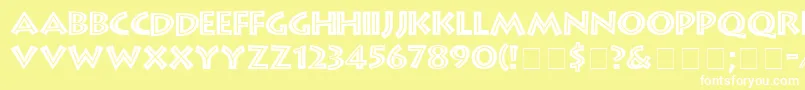 GreekDinerInlineTt Font – White Fonts on Yellow Background