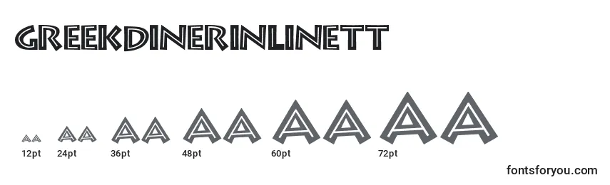 GreekDinerInlineTt Font Sizes
