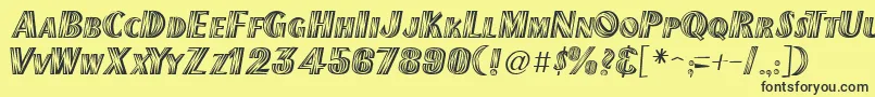 NewMexicoRegular Font – Black Fonts on Yellow Background