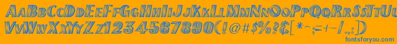 NewMexicoRegular Font – Blue Fonts on Orange Background