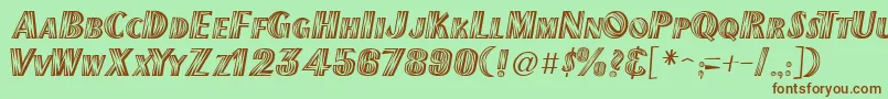 NewMexicoRegular Font – Brown Fonts on Green Background