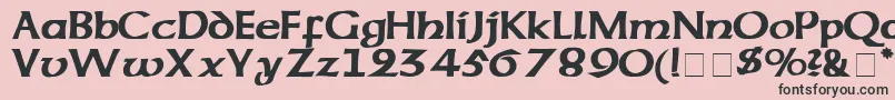 フォントCodexSsi – ピンクの背景に黒い文字