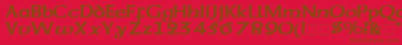 フォントCodexSsi – 赤い背景に茶色の文字