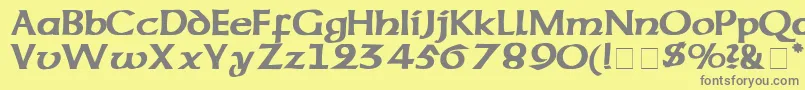 フォントCodexSsi – 黄色の背景に灰色の文字