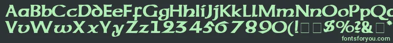 フォントCodexSsi – 黒い背景に緑の文字