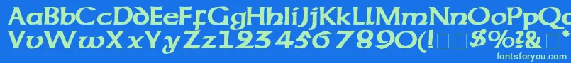 CodexSsi Font – Green Fonts on Blue Background