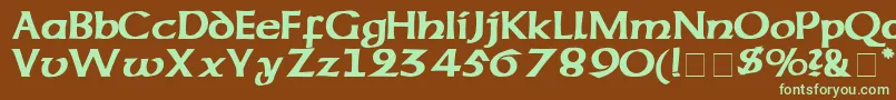 CodexSsi Font – Green Fonts on Brown Background