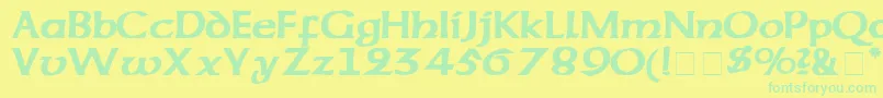 CodexSsi Font – Green Fonts on Yellow Background