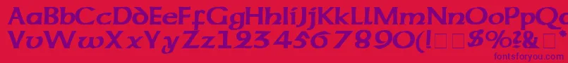 CodexSsi-Schriftart – Violette Schriften auf rotem Hintergrund