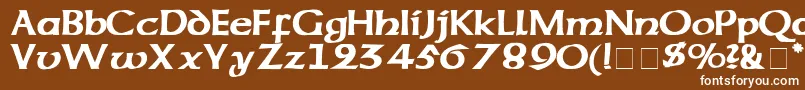 フォントCodexSsi – 茶色の背景に白い文字