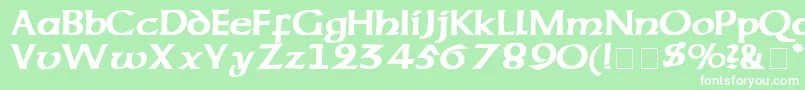 フォントCodexSsi – 緑の背景に白い文字