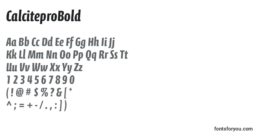 Шрифт CalciteproBold – алфавит, цифры, специальные символы