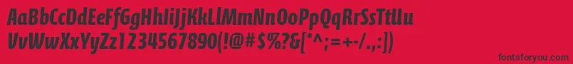 CalciteproBold Font – Black Fonts on Red Background