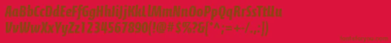 Шрифт CalciteproBold – коричневые шрифты на красном фоне