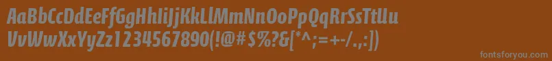 フォントCalciteproBold – 茶色の背景に灰色の文字