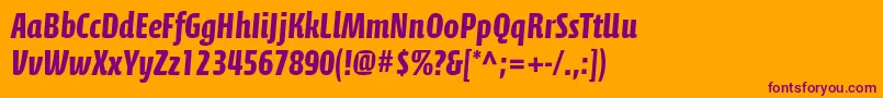 CalciteproBold Font – Purple Fonts on Orange Background