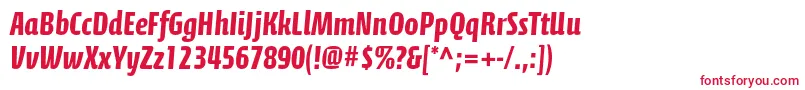 フォントCalciteproBold – 白い背景に赤い文字