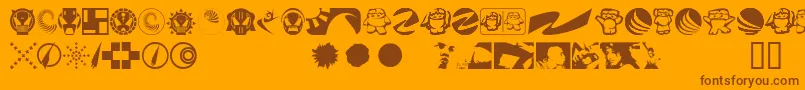 Klozzbat Font – Brown Fonts on Orange Background