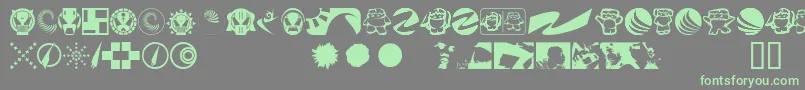 Klozzbat Font – Green Fonts on Gray Background