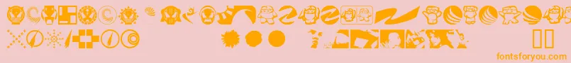 Klozzbat Font – Orange Fonts on Pink Background