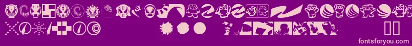 fuente Klozzbat – Fuentes Rosadas Sobre Fondo Morado