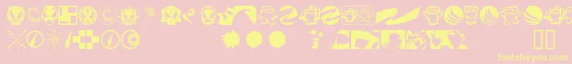 Klozzbat Font – Yellow Fonts on Pink Background