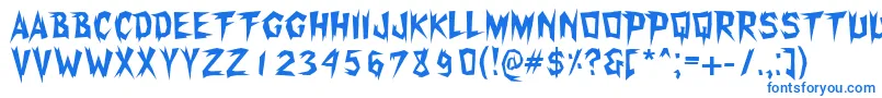 Xerker Font – Blue Fonts on White Background