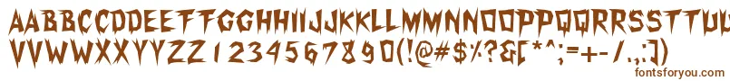 Xerker Font – Brown Fonts on White Background