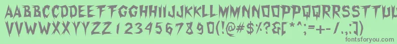 Xerker Font – Gray Fonts on Green Background