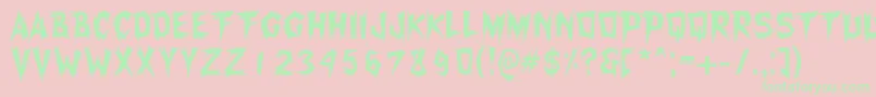 Xerker Font – Green Fonts on Pink Background