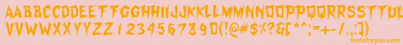 Xerker Font – Orange Fonts on Pink Background