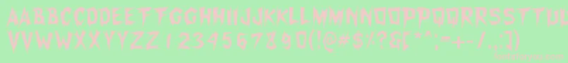 Xerker Font – Pink Fonts on Green Background