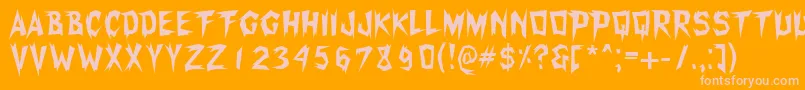 フォントXerker – オレンジの背景にピンクのフォント