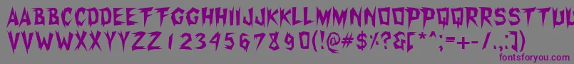 Xerker Font – Purple Fonts on Gray Background