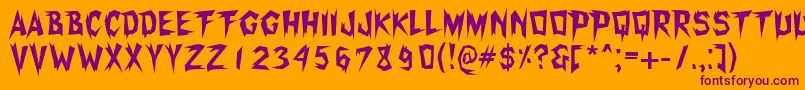 Xerker Font – Purple Fonts on Orange Background